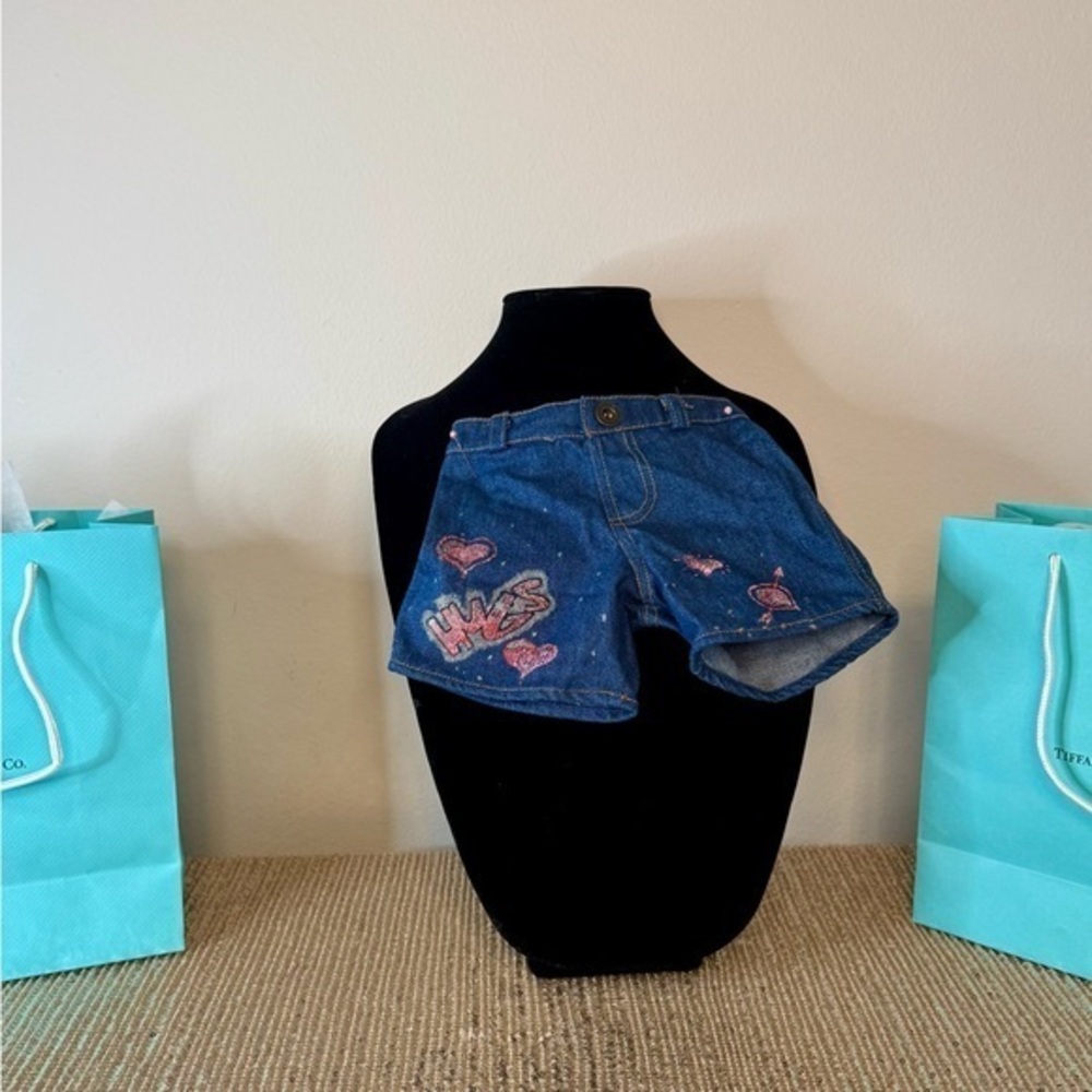 🌸Vintage Build-A-Bear Denim Hugs Shorts💙🩷